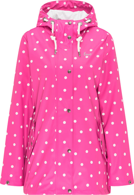 Mymo Women's Rain Jacket With Polka Dots