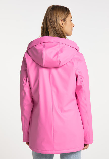 Mymo Women's Rain Jacket With Faux Fur Lining