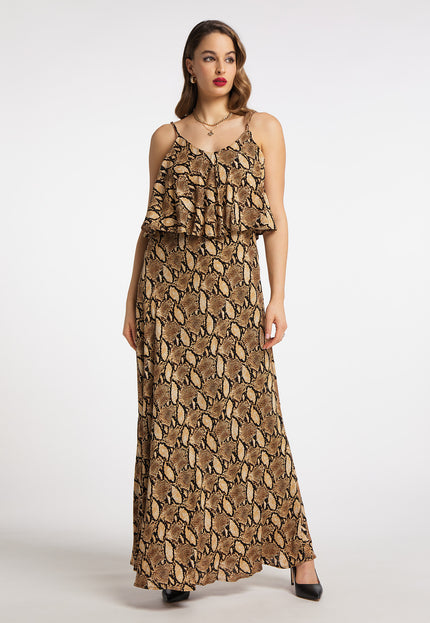 Faina Women's Snake Print Maxi Dress