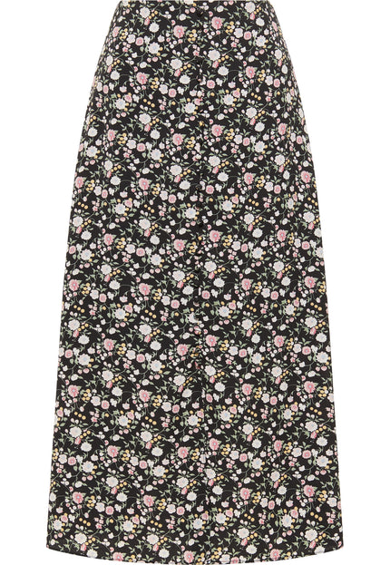 Usha Women's Midi Skirt With Floral Print