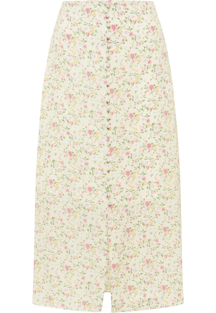 Usha Women's Midi Skirt With Floral Print