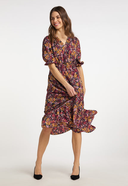 Usha Women's Floral Print Midi Dress