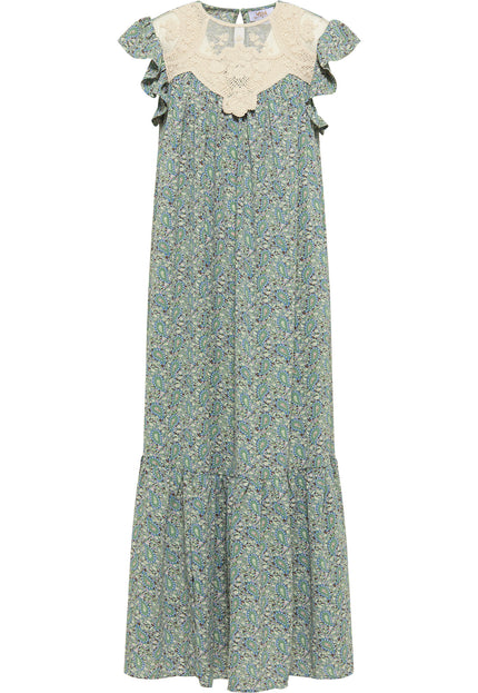 Usha festival Women's Maxi Dress With All-Over Print