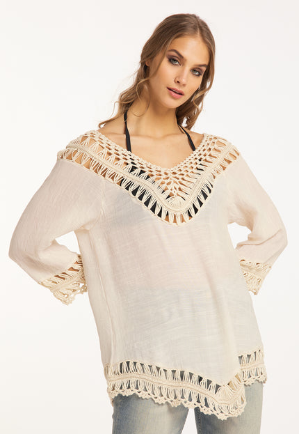 Izia Women's Tunic With Crochet Part