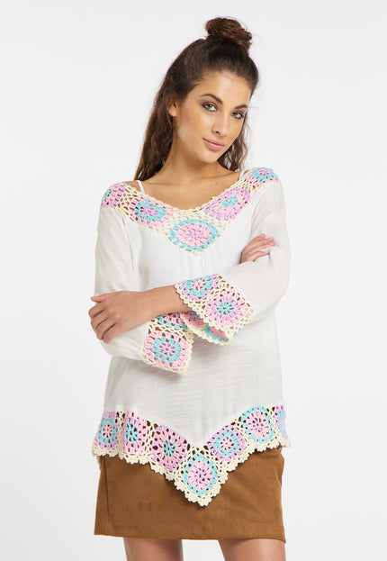 usha FESTIVAL Women's Crochet Shirt