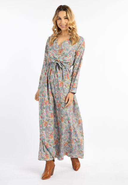 Usha festival Women's Paisley Print Maxi Dress