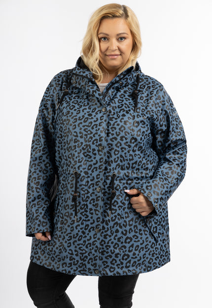 Schmuddelwedda Women's Plus Size Raincoat With Leopard Print