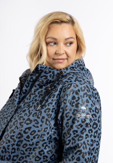 Schmuddelwedda Women's Plus Size Raincoat With Leopard Print