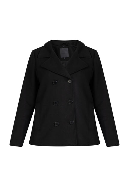 Dreimaster klassik Women's Transitional Pea Coat Made Of A Wool Blend