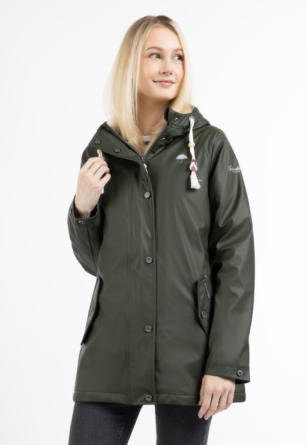 Schmuddelwedda Women's Rain Jacket With Faux Fur Lining