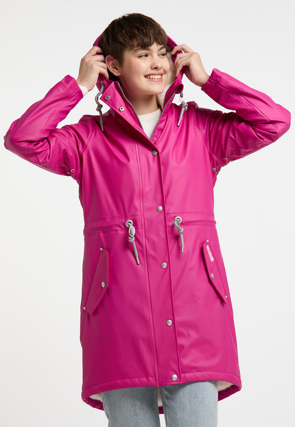 Mymo Women's Raincoat With Faux Fur Lining