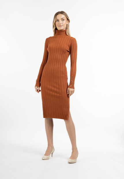 Dreimaster klassik Women's Knit Long Sleeve Midi Dress