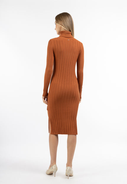 Dreimaster klassik Women's Knit Long Sleeve Midi Dress