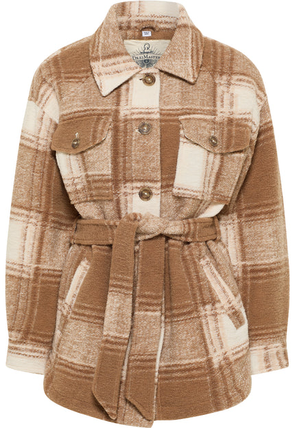 Dreimaster vintage Women's Transitional Jacket In A Checked Pattern