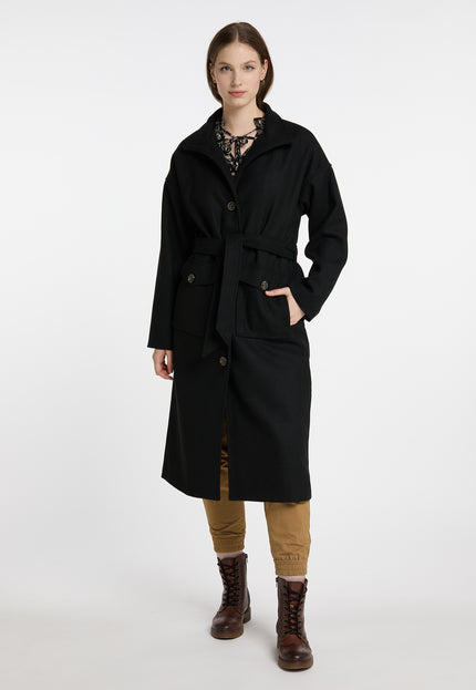 Dreimaster vintage Women's Transitional Coat Made Of Wool Blend