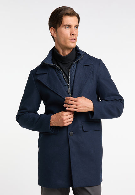 Dreimaster klassik Men's Transitional Coat Made Of Wool Blend