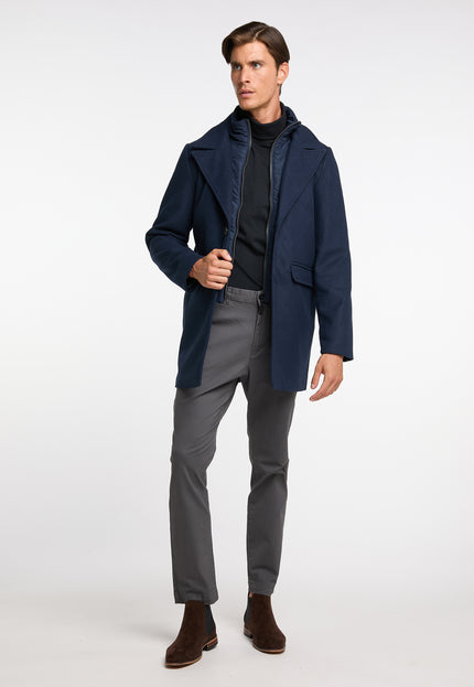 Dreimaster klassik Men's Transitional Coat Made Of Wool Blend