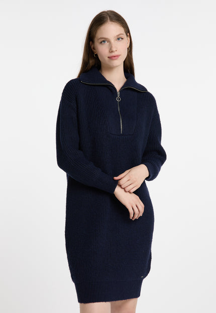 Dreimaster vintage Women's Knit Long Sleeve Midi Dress