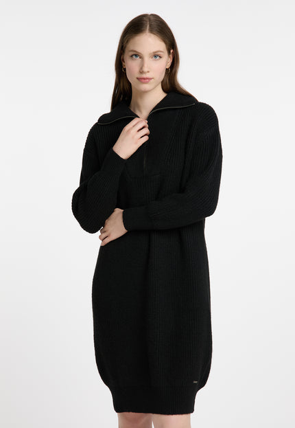 Dreimaster vintage Women's Knit Long Sleeve Midi Dress