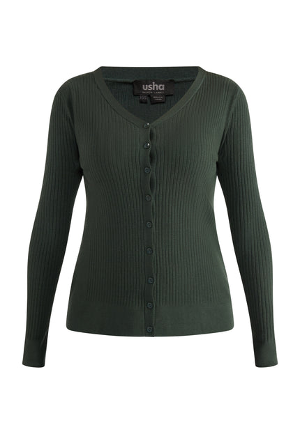 usha BLACK LABEL Damen Cardigan mit Knopf