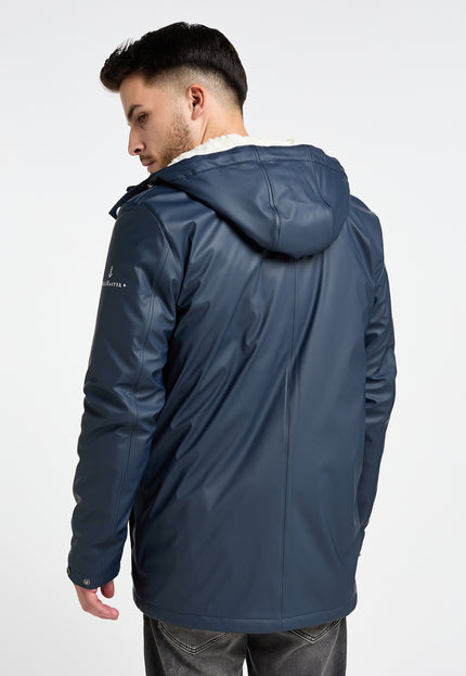 Dreimaster maritim Men's Rain Jacket With Teddy Lining