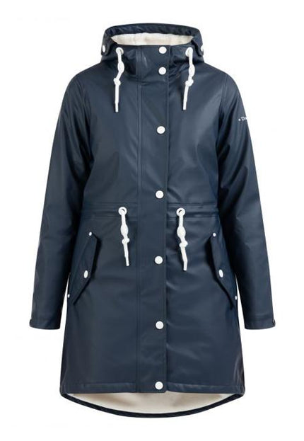 Dreimaster maritim Women's Raincoat With Faux Fur Lining