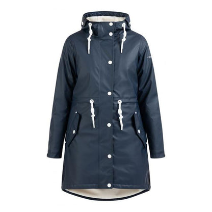 Dreimaster maritim Women's Raincoat With Faux Fur Lining