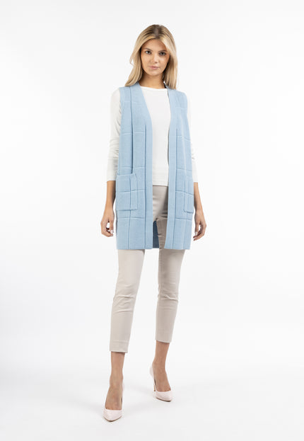 usha WHITE LABEL Damen Strickweste Lang