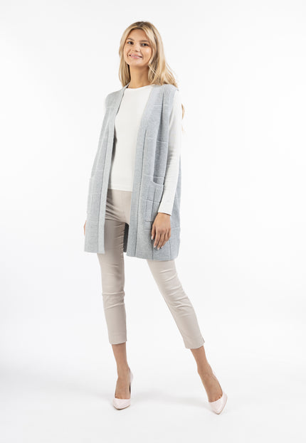 usha WHITE LABEL Damen Strickweste Lang