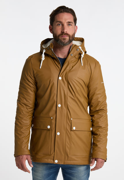 Dreimaster maritim Men's Rain Jacket With Teddy Lining