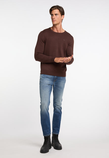 Dreimaster klassik Men's Basic Fine Knit Sweater