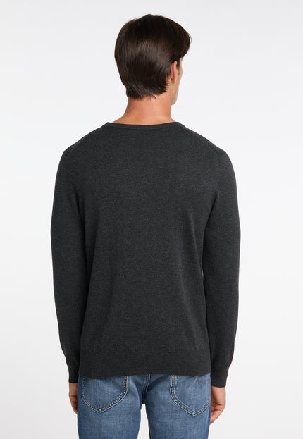 Dreimaster klassik Men's Basic Fine Knit Sweater