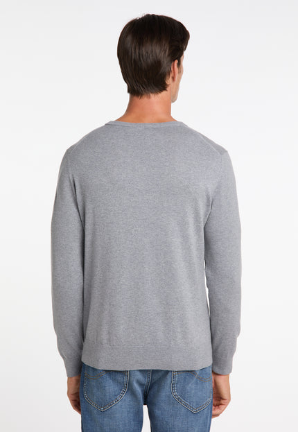 Dreimaster klassik Men's Basic Fine Knit Sweater