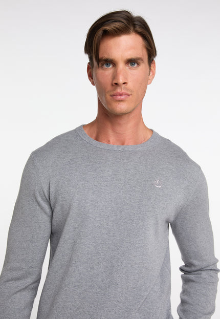 Dreimaster klassik Men's Basic Fine Knit Sweater