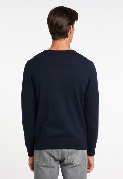 Dreimaster klassik Men's Basic Fine Knit Sweater