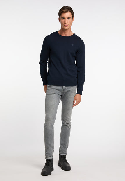 Dreimaster klassik Men's Basic Fine Knit Sweater