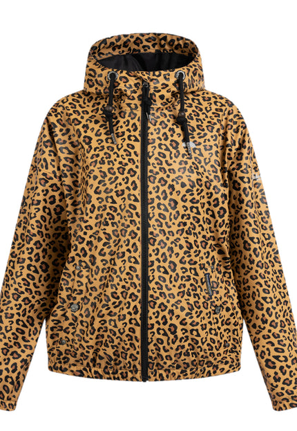 Schmuddelwedda Women's Rain Jacket With Leopard Print