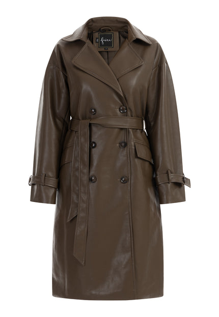 Faina Women's Faux Leather Coat