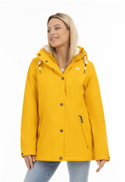 Schmuddelwedda Women's Rain Jacket With Faux Fur Lining