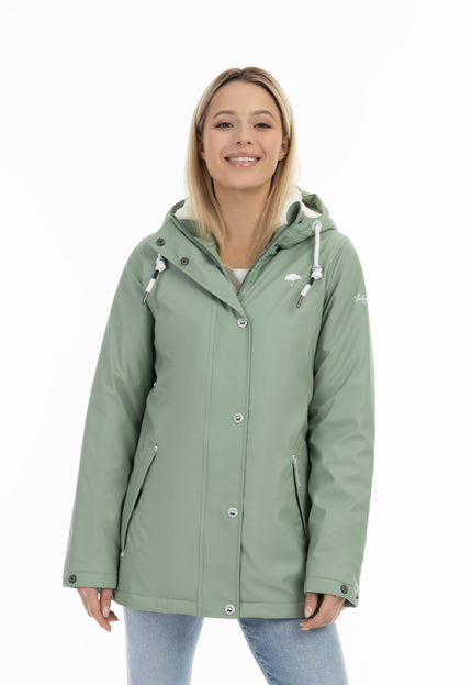 Schmuddelwedda Women's Rain Jacket With Faux Fur Lining