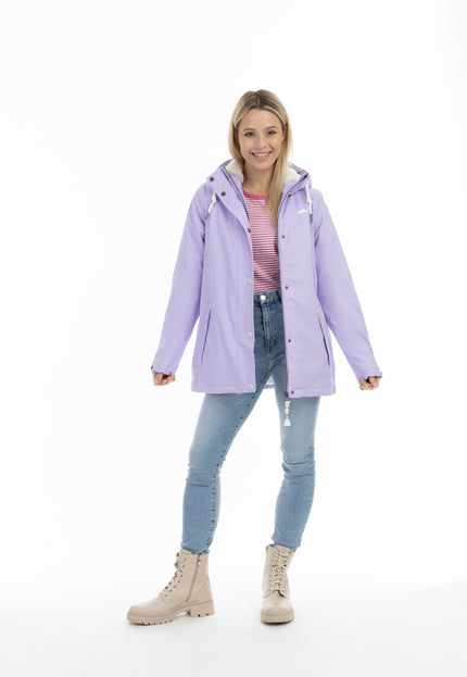 Schmuddelwedda Women's Rain Jacket With Faux Fur Lining