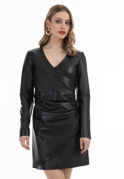 Faina Women's Leather Dress