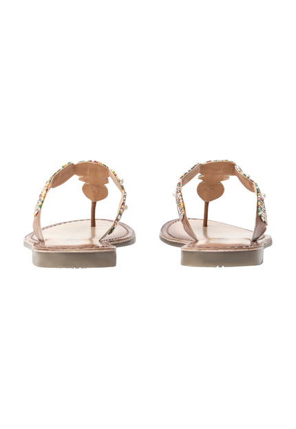 usha FESTIVAL Women's Sandal With Pearl Embroidery