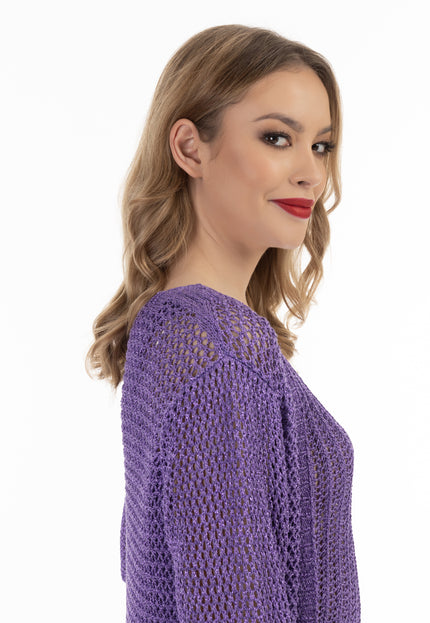 Faina Women's Cardigan With Fancy Yarn