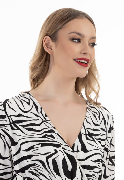 Faina Women's Dress - Zebra Print