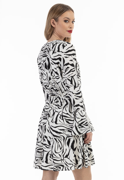 Faina Women's Dress - Zebra Print