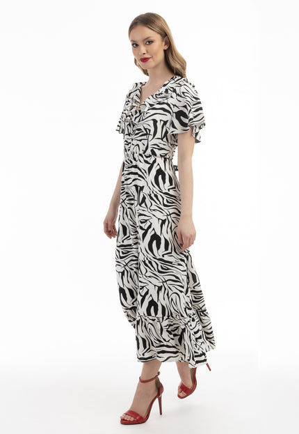 Faina Women's Dress - Zebra Print