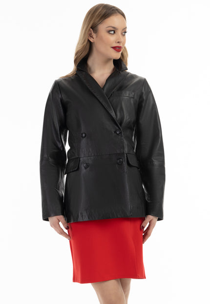 Faina Women's Leather Blazer