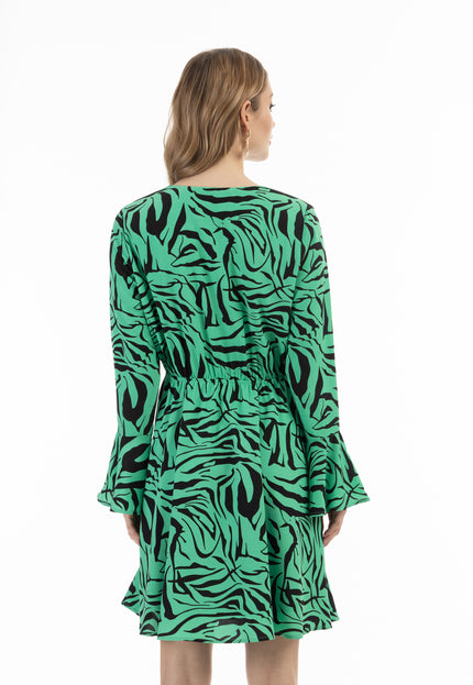 Faina Women's Dress - Zebra Print