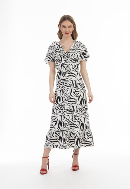 Faina Women's Dress - Zebra Print